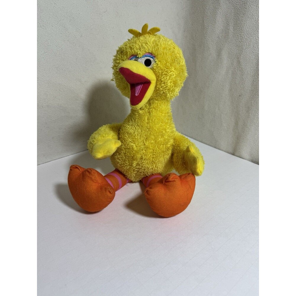 Sesame Street Big Bird Plush‎ Kohl's Cares Yellow Stuffed Animal Striped Legs
